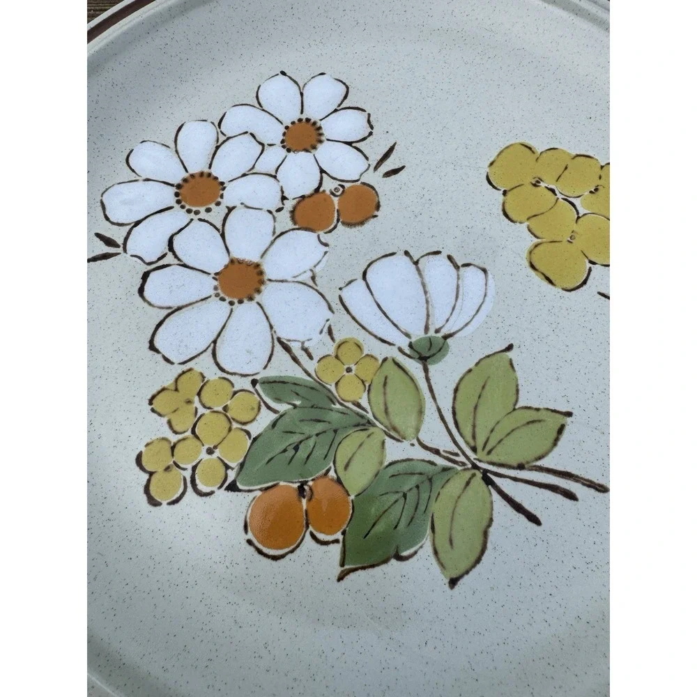 Floral Expressions Summertime Dinner Plates Set of 2 Japan Heartside Stoneware 1